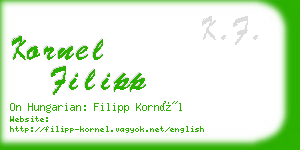 kornel filipp business card